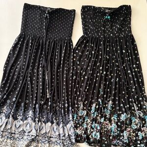 Elegant Black Floral Women's Dresses